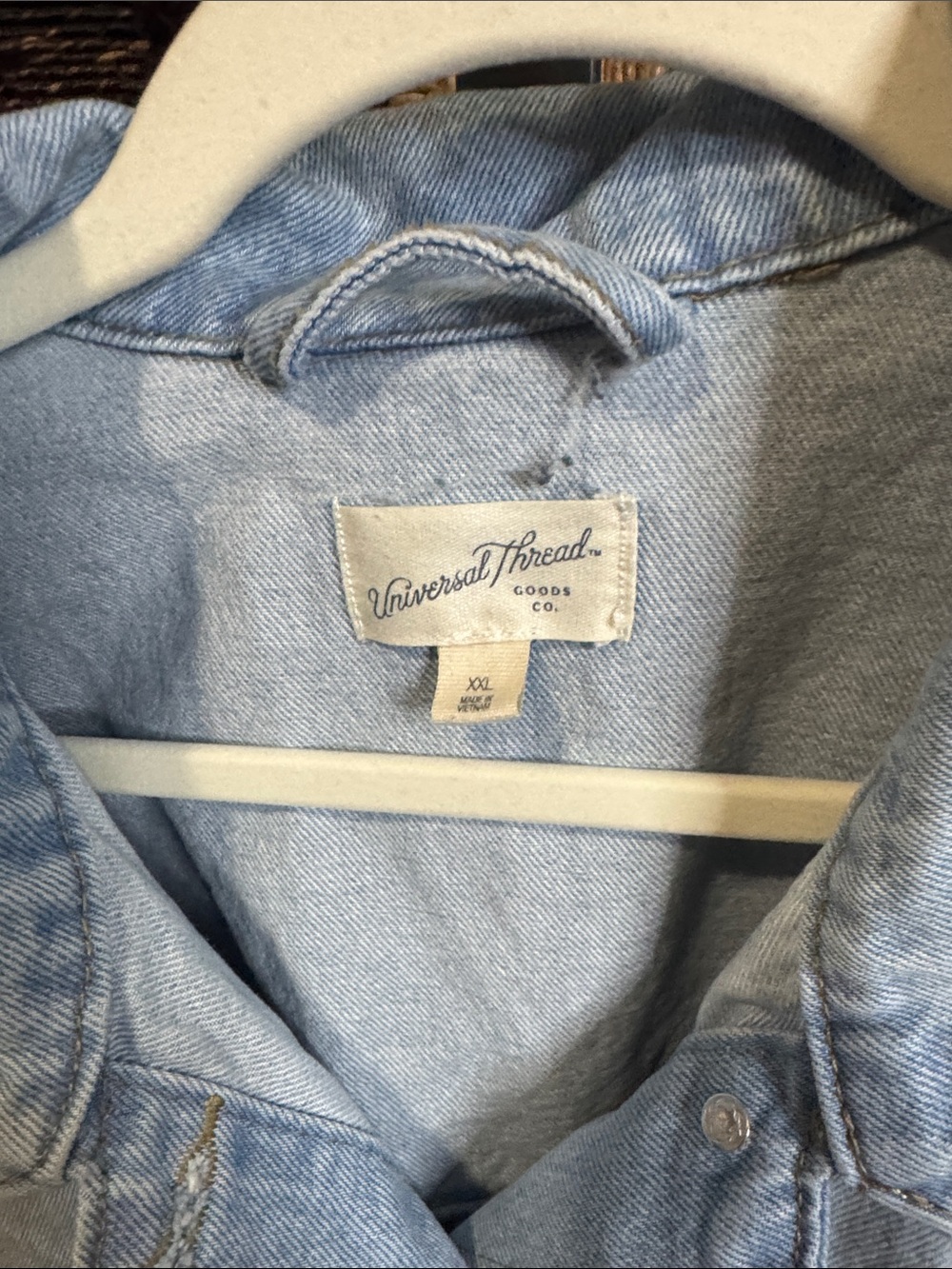 Janis Joplin Black & Light Blue Denim Panel Jacket - Picture 6 of 7
